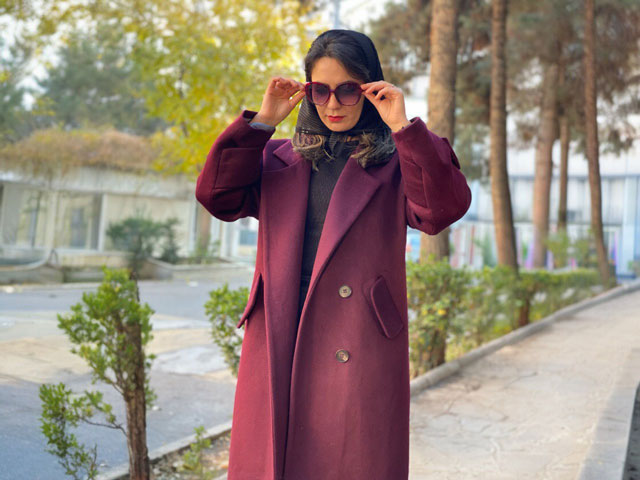 پالتو زنانه فوتر آستردار فری سایز زرشکی